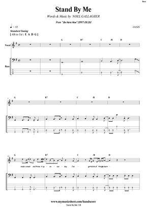 Oasis Stand By Me Bass Sheet Music