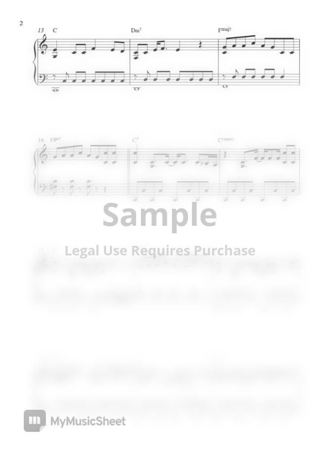 Rose On The Ground (Easy, C key) by Pineapplechord Sheet Music