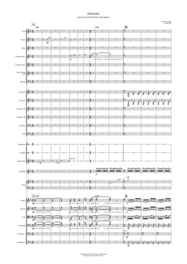 Harry Potter Fireworks Harry Potter for Orchestra by Hai Mai Sheet