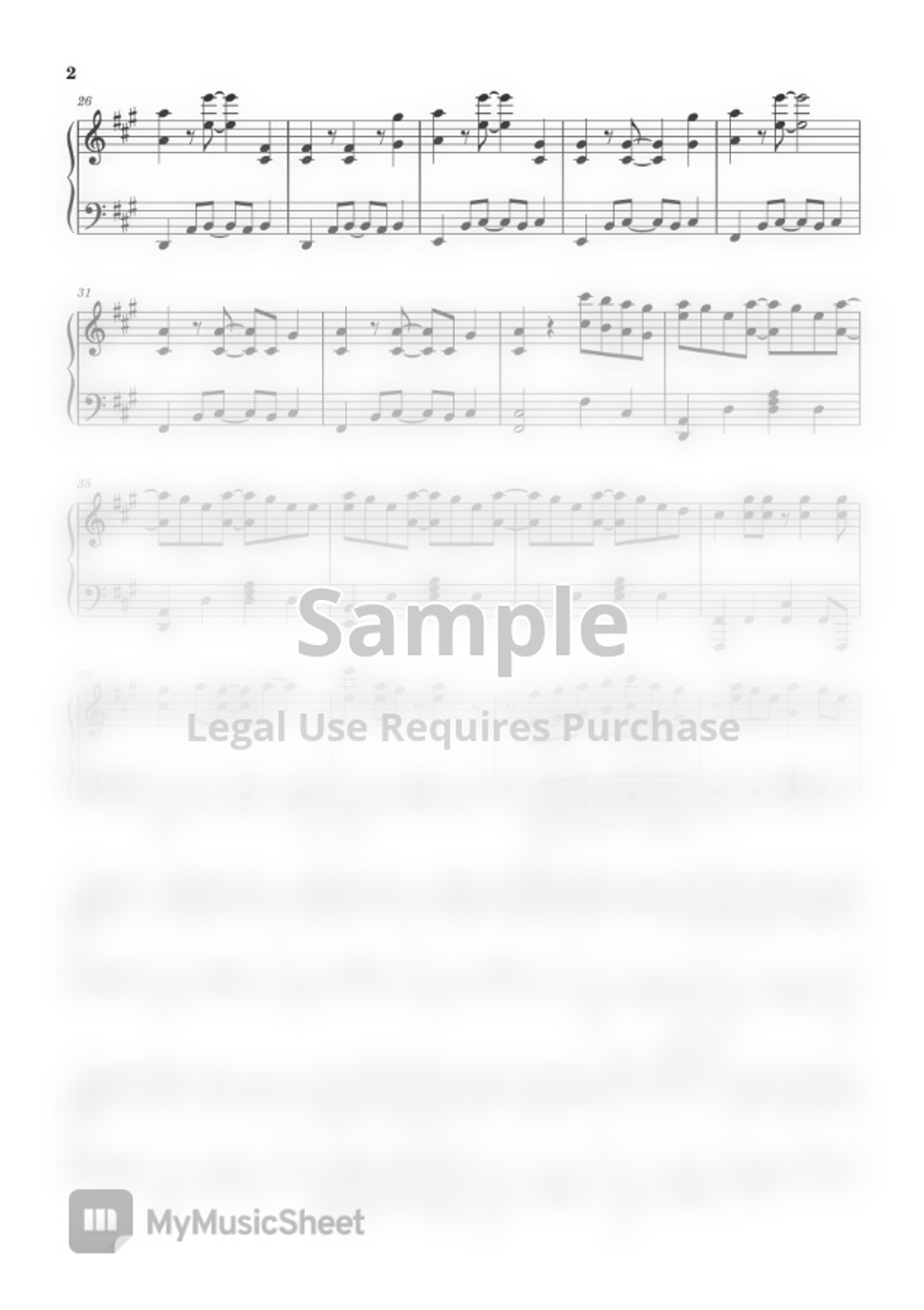 V.K克 Wings of Piano by DaranPiano Sheet