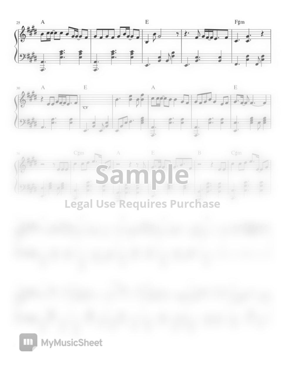 Ben&Ben Ride Home (piano sheet music) by Mel's Music Corner Sheet