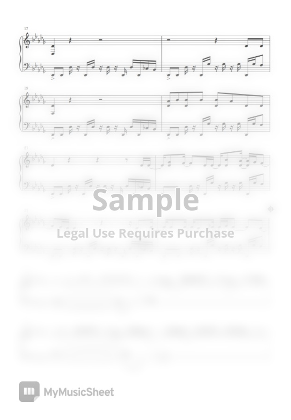 ROSÉ On The Ground (Original key) Sheet by HYEPIANO