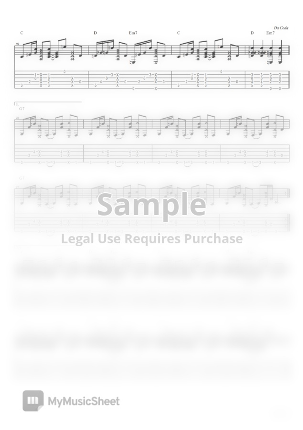 BTS Butter Guitar Cover by FFGuitar 樂譜