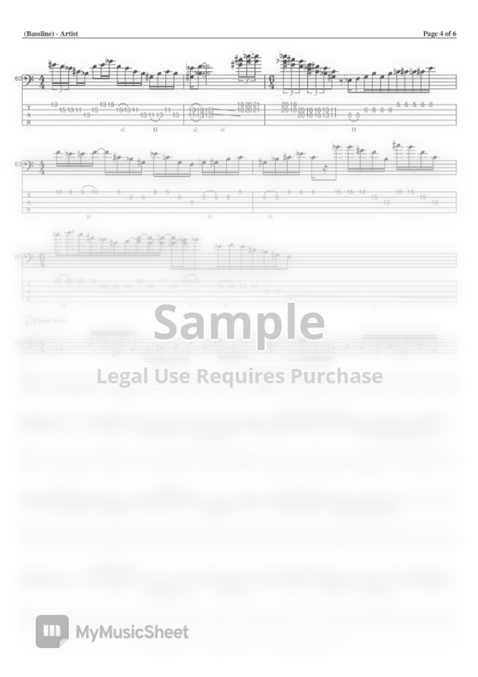 有形ランペイジ 世界五分前仮説 ベース Tab譜 5弦 By T S Bass Score Tab 1staff Sheet