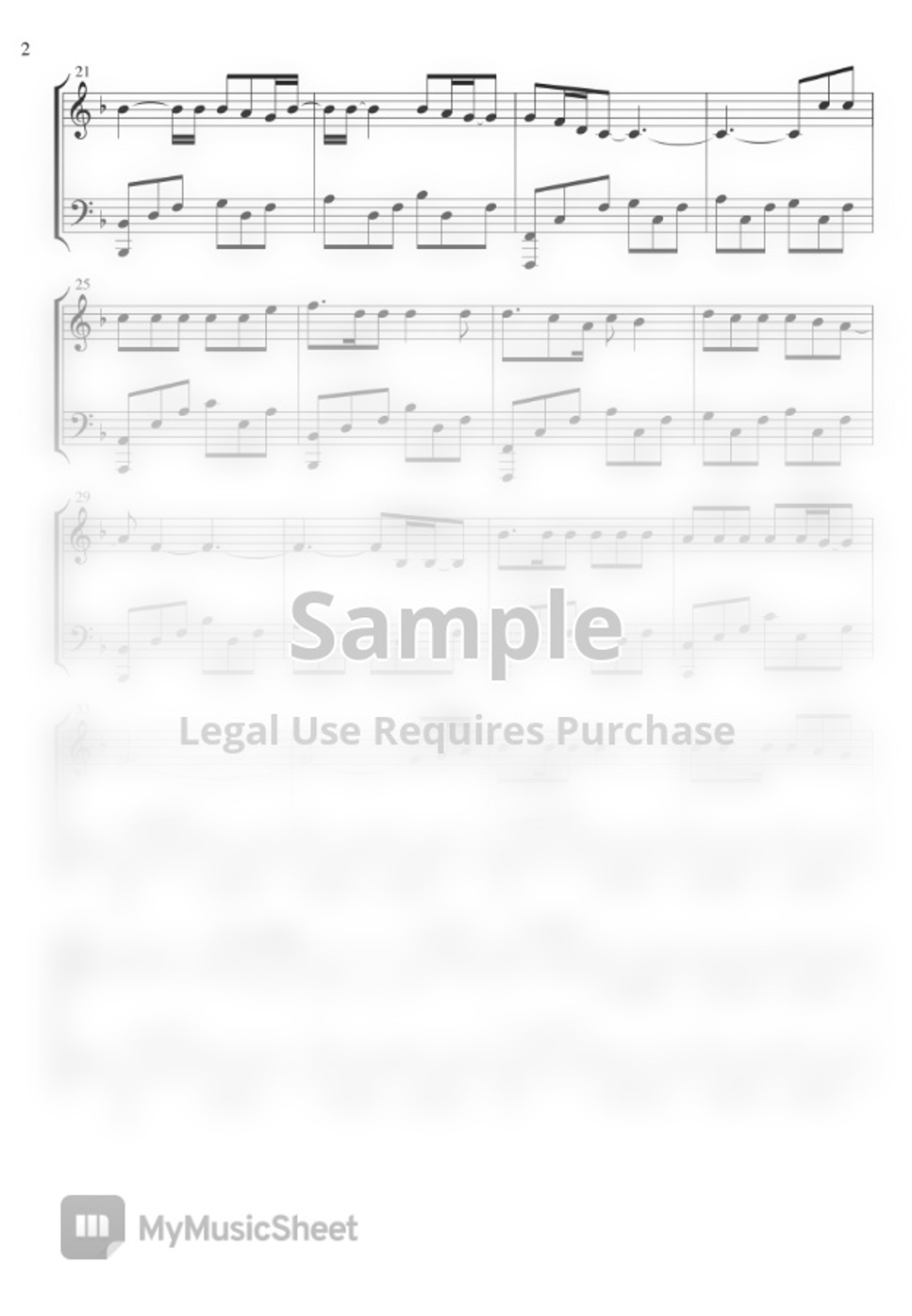 Bon Jovi Bed Of Roses Lembar Musik by Piano Go Life