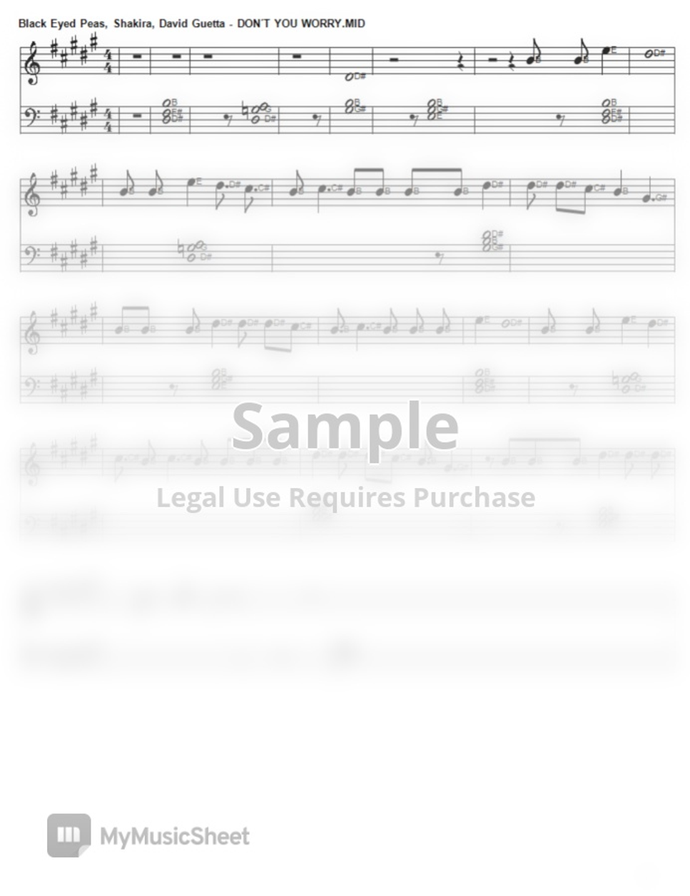 Black Eyed Peas, Shakira Don´t you worry by Daniel Osorio Piano