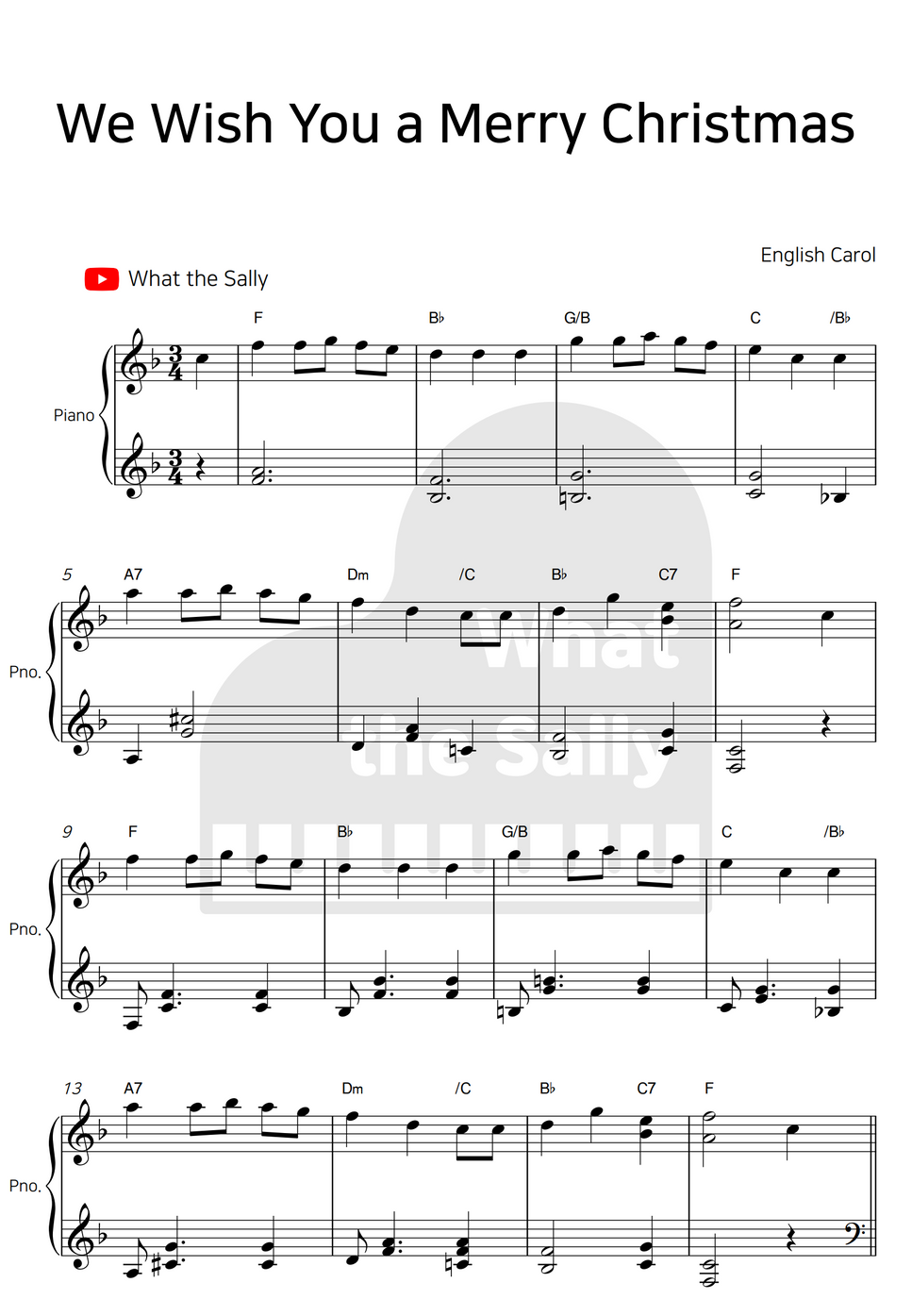 Arthur Warrell We Wish You A Merry Christmas Sheet By What The Sally arthur-warrell-we-wish-you-a-merry-christmas-sheet-by-what-the-sally