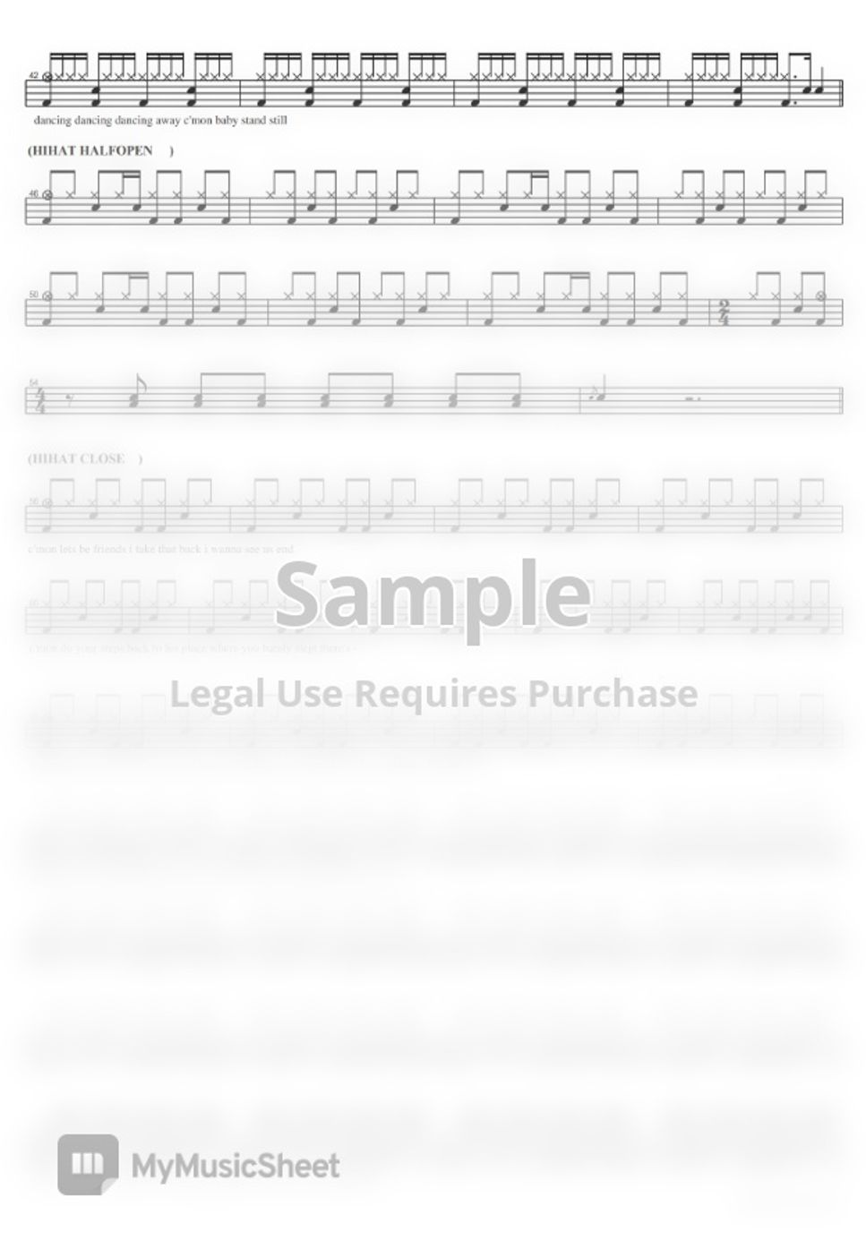 검정치마 Stand Still Sheet by COPYDRUM