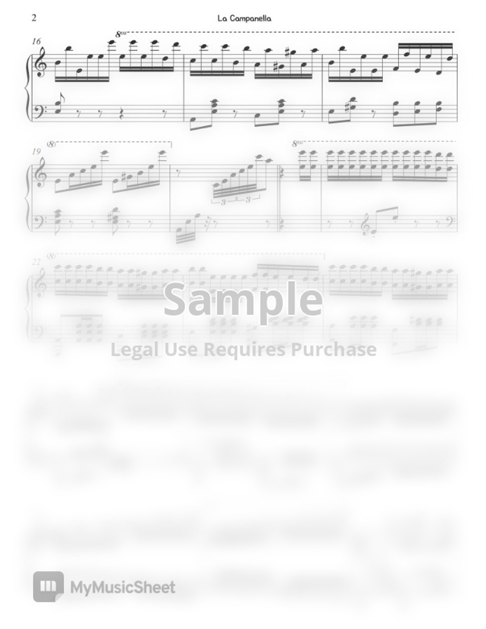 F. Liszt (리스트) - La Campanella (라 캄파넬라) (Easy ver. Aminor) by Gloria L.