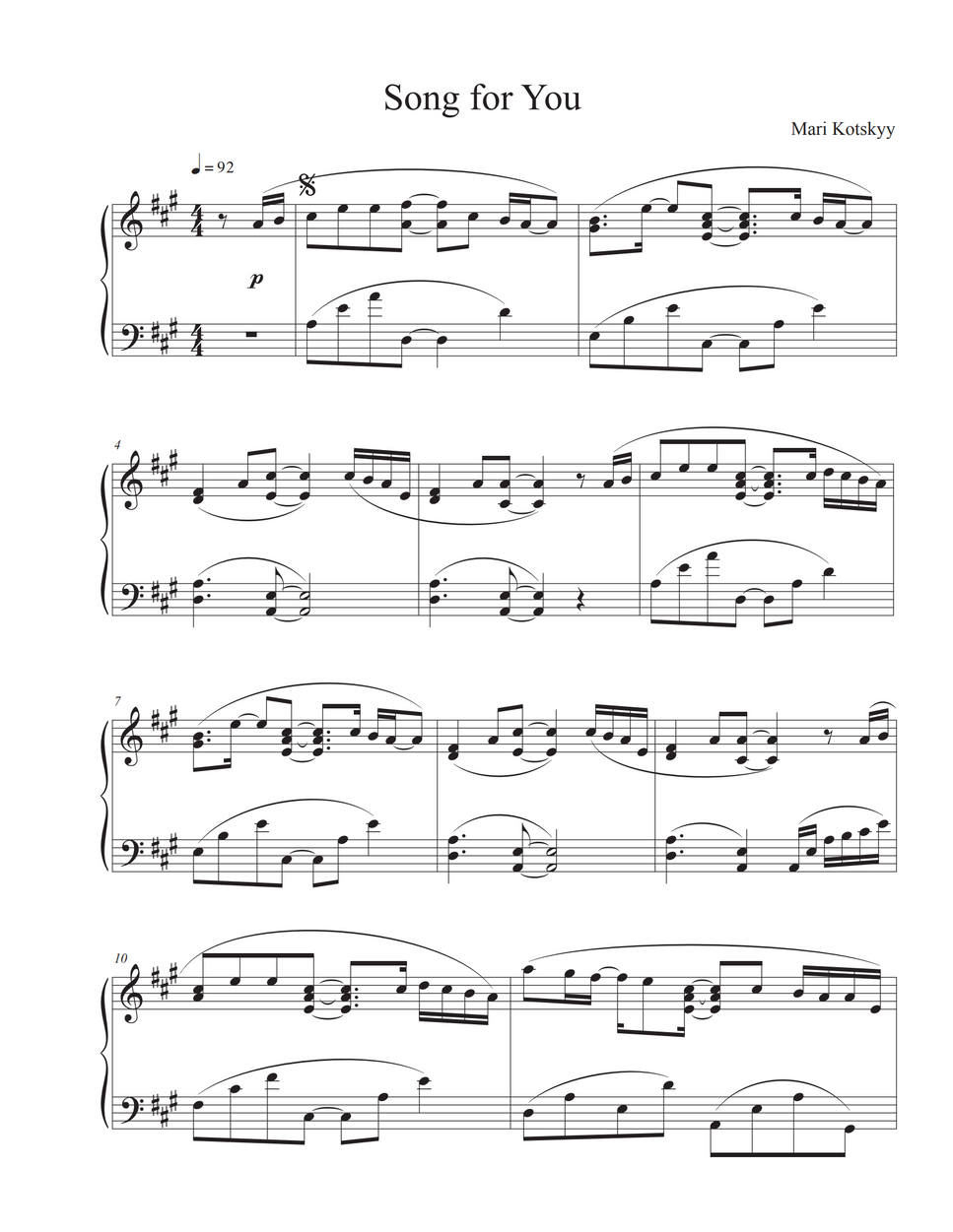 Mari Kotskyy - Song for You