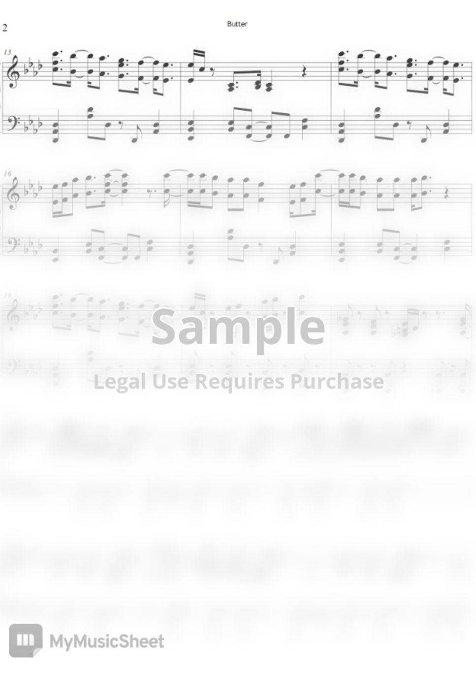 BTS Butter by JAZZNOTE Sheet
