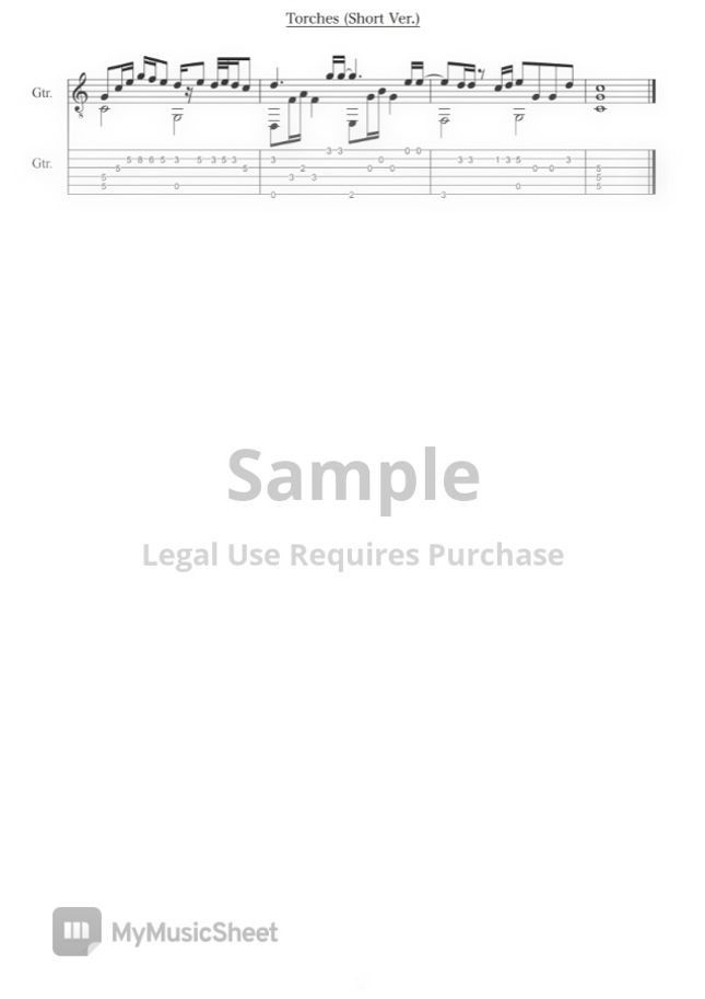 Vinland Saga Torches (Aimer) by 鷹城Takajoe tab Sheet Music