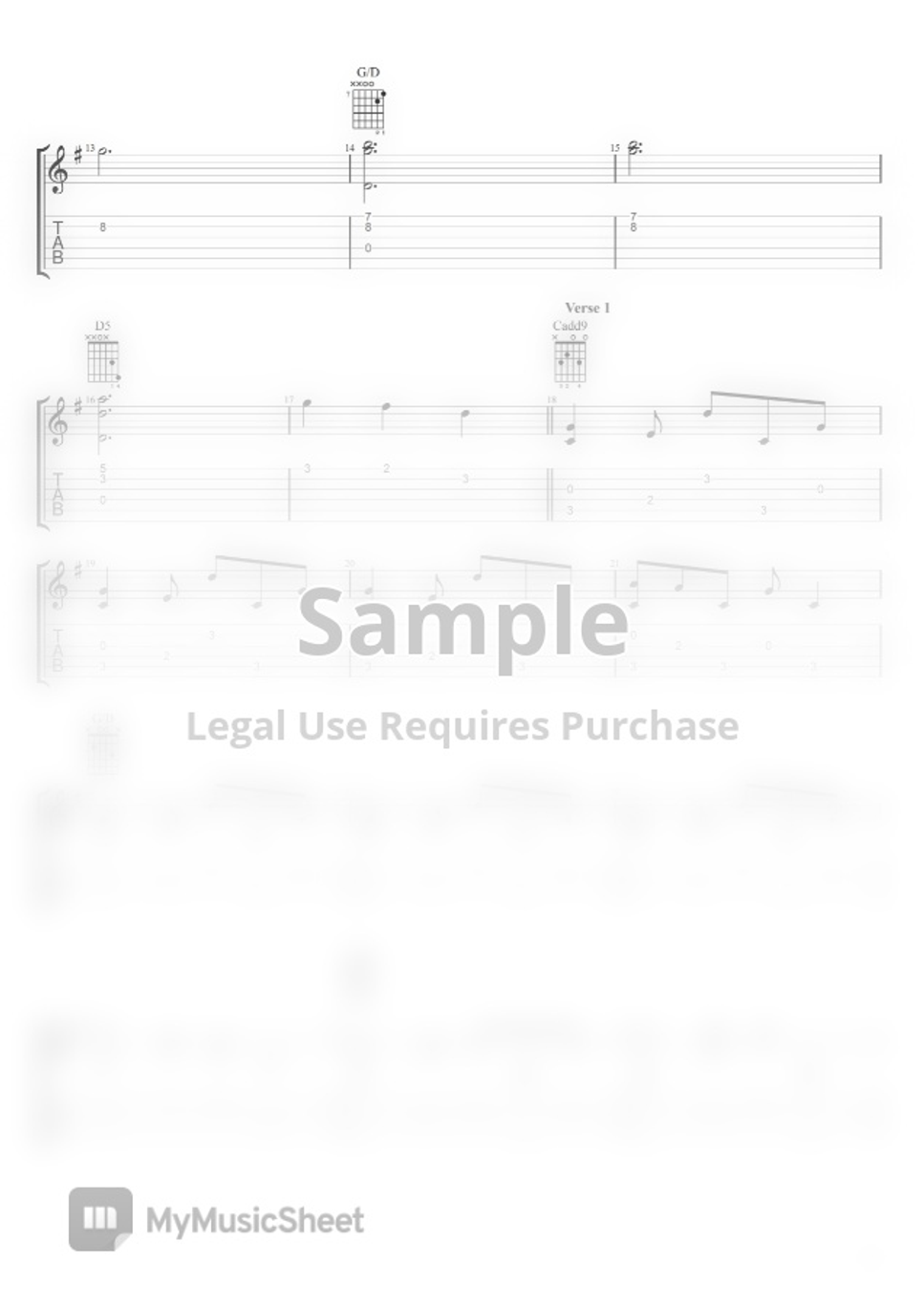 Christina perri a thousand years fingerstyle guitar sheet