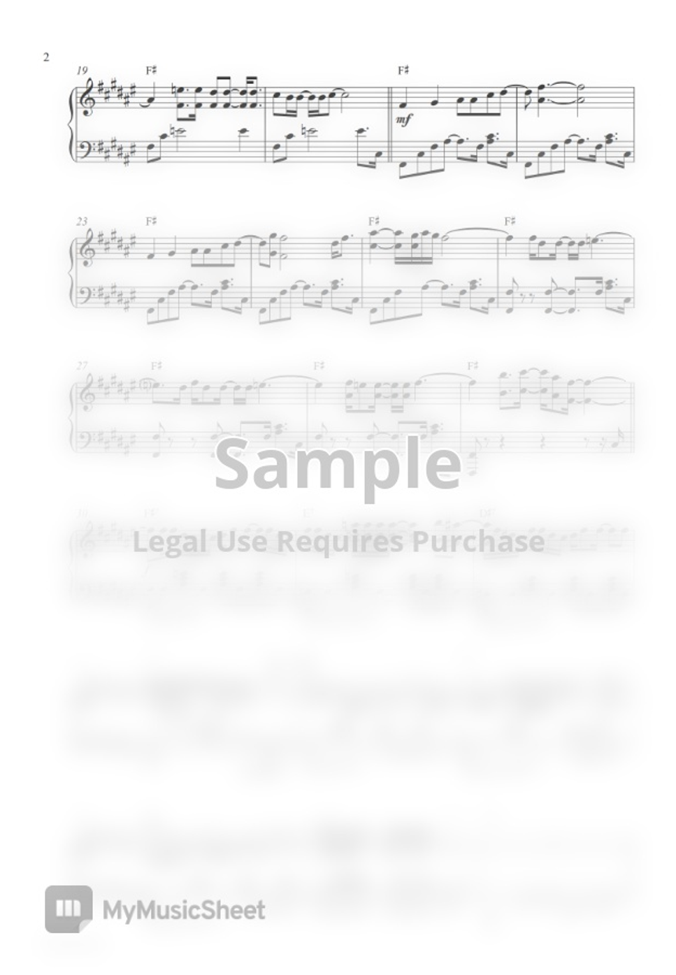 Harry Styles Music For A Sushi Restaurant 2 Pdf In Original Key F Major And Easier Key F 