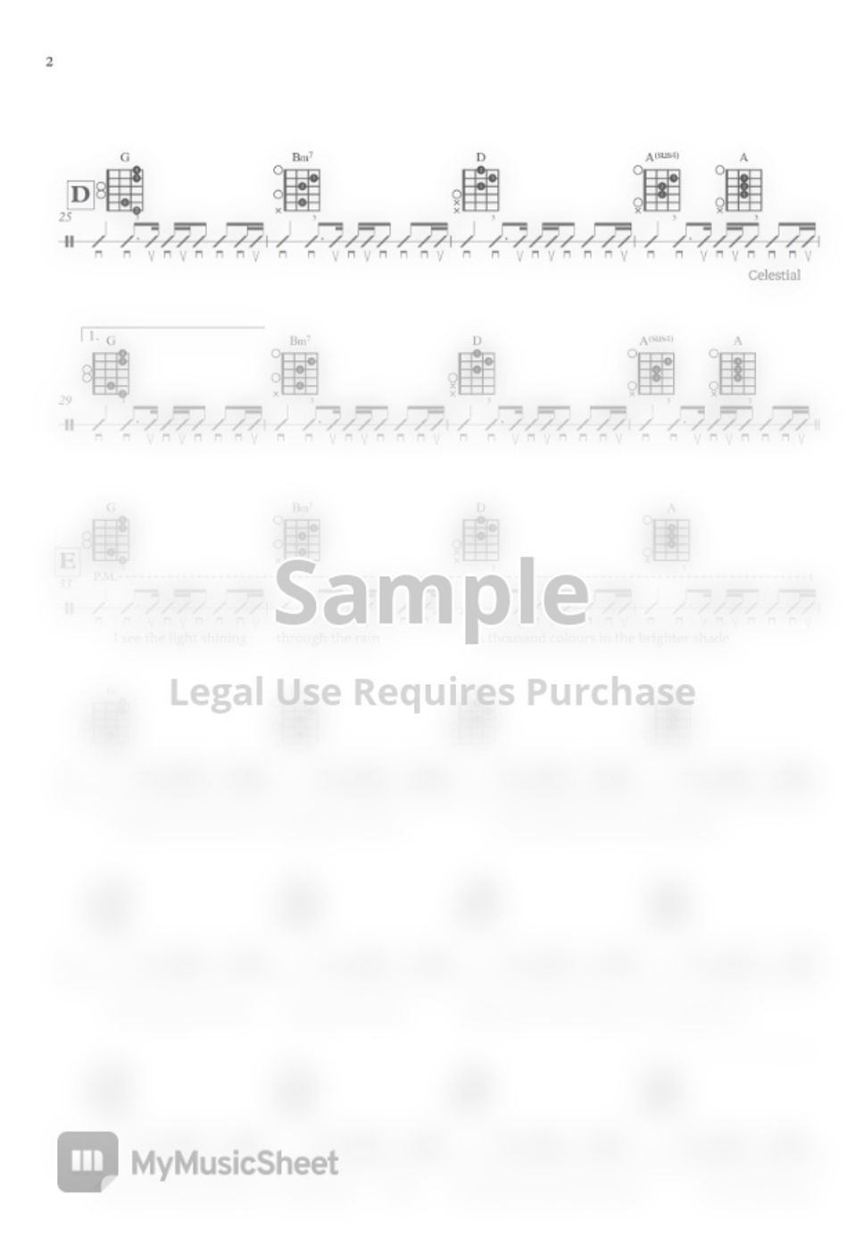 Ed sheeran Celestial (Guitar TAB) TAB by 서동욱