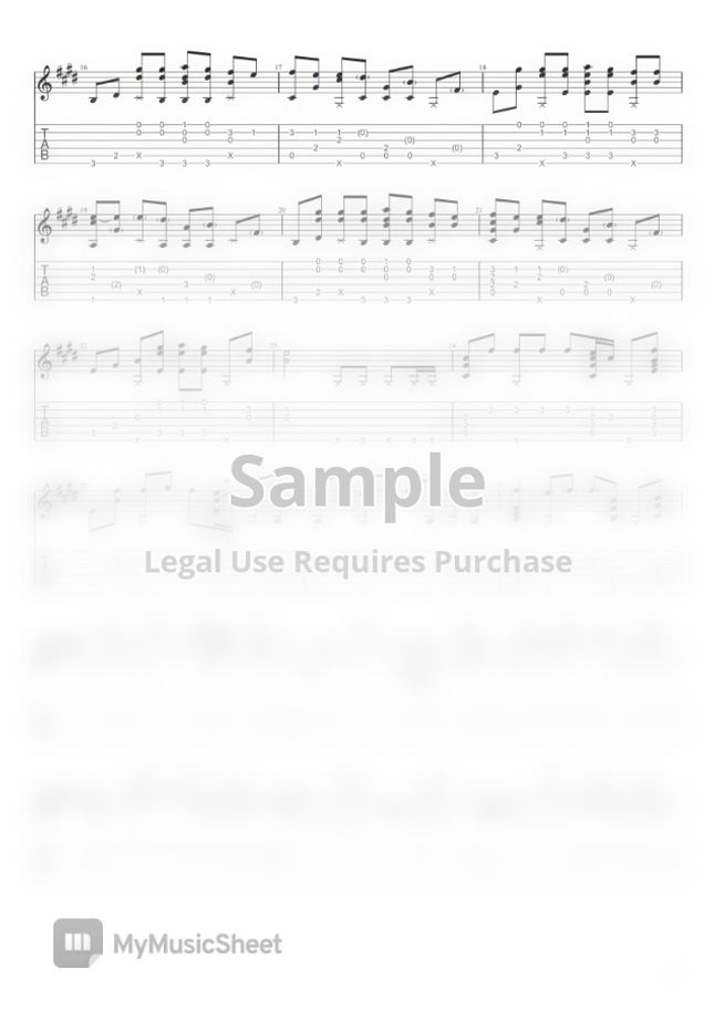 All Time Low Clumsy [Fingerstyle Guitar] by Sapphire Moon tab Sheet Music