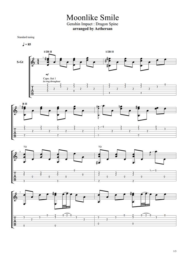 Aethersan Sheet Music