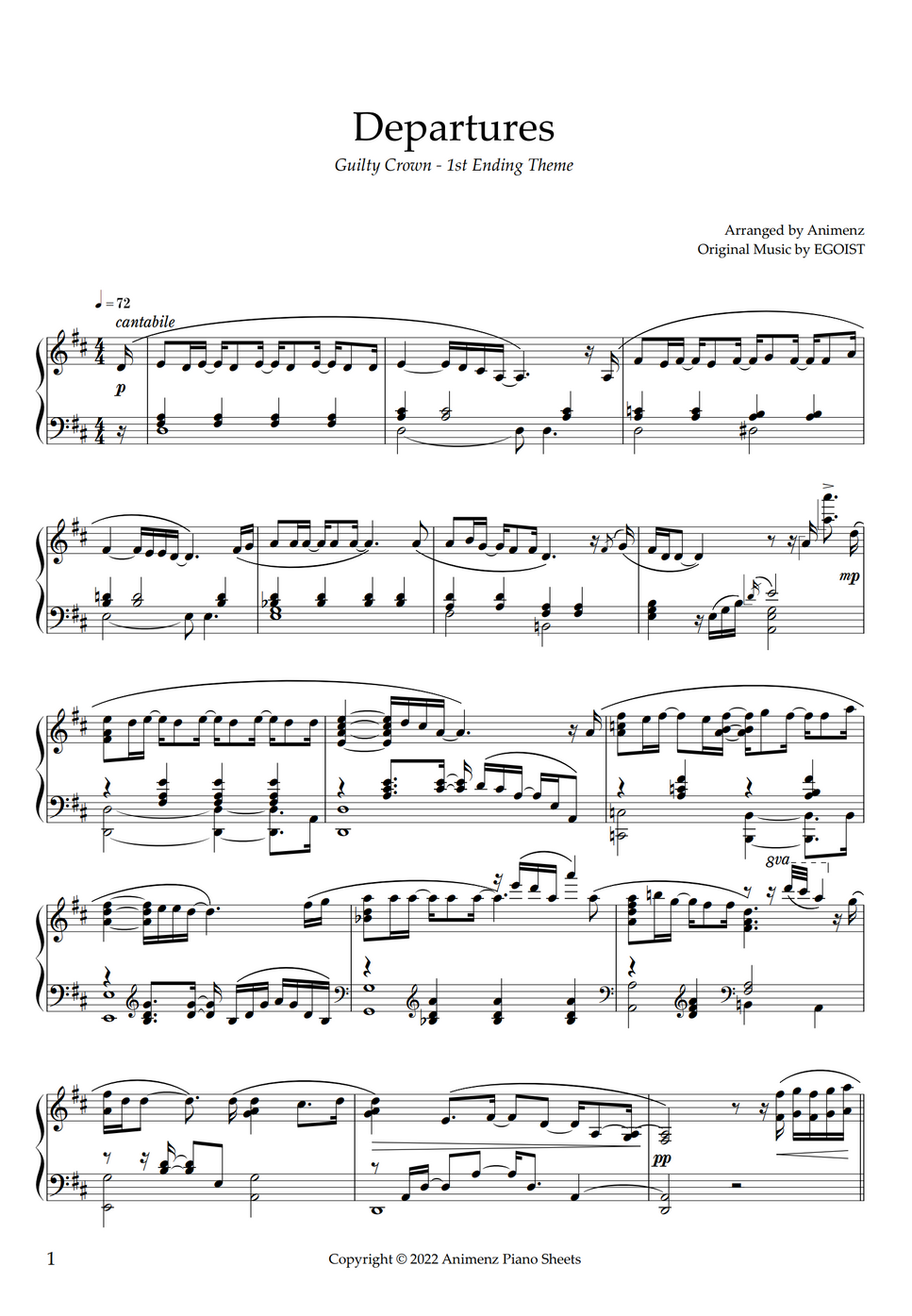 Egoist departures guilty crown ed1 sheet by animenz