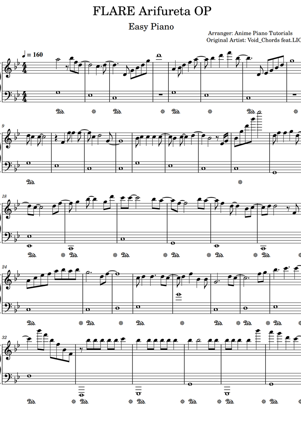 Void chords feat lio flare arifureta op by anime piano tutorials