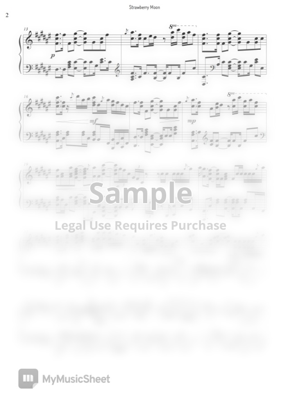 IU (아이유) strawberry moon by JichanPark Sheet