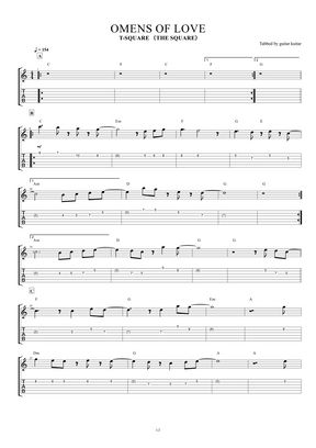 T Square Omens Of Love Sheet Music Sheet Music