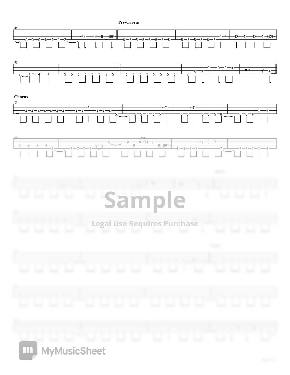 amazarashi - Sora ni Utaeba (Bass TAB) by Muya