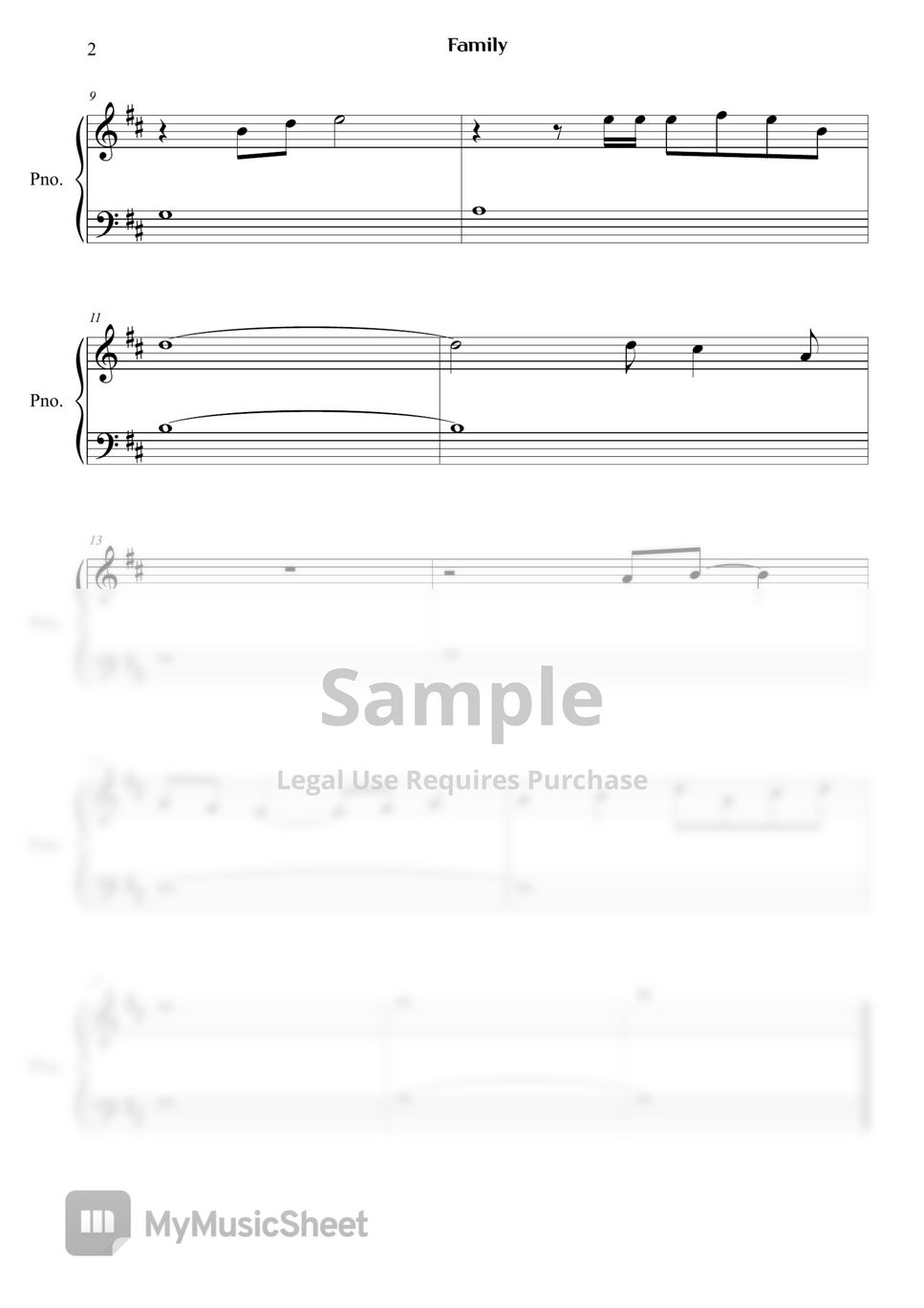 Turning Red - Family Sheets by Right Now Piano