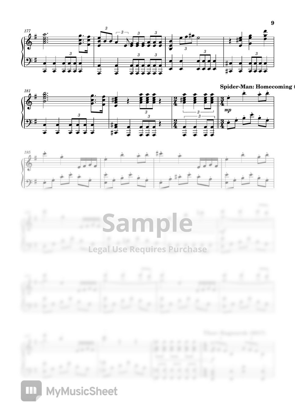 Spider Man Homecoming Main Theme - Spider Man Homecoming Sheet music for  Piano (Solo)