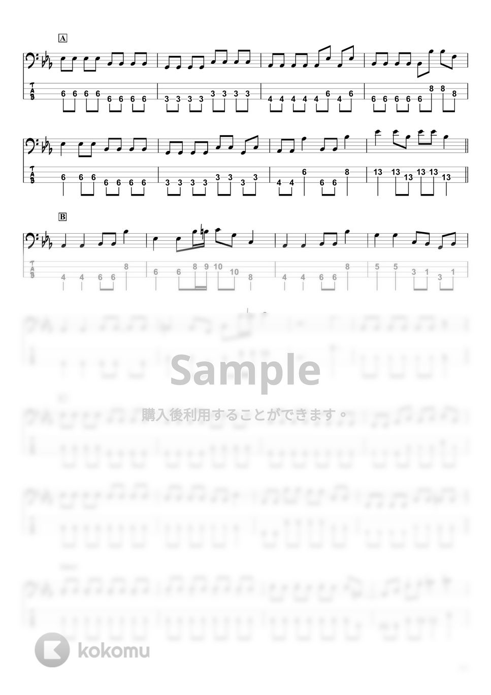 DISH// - 【猫】DISH//『ベースTAB譜』☆4弦ベース対応 by swbass