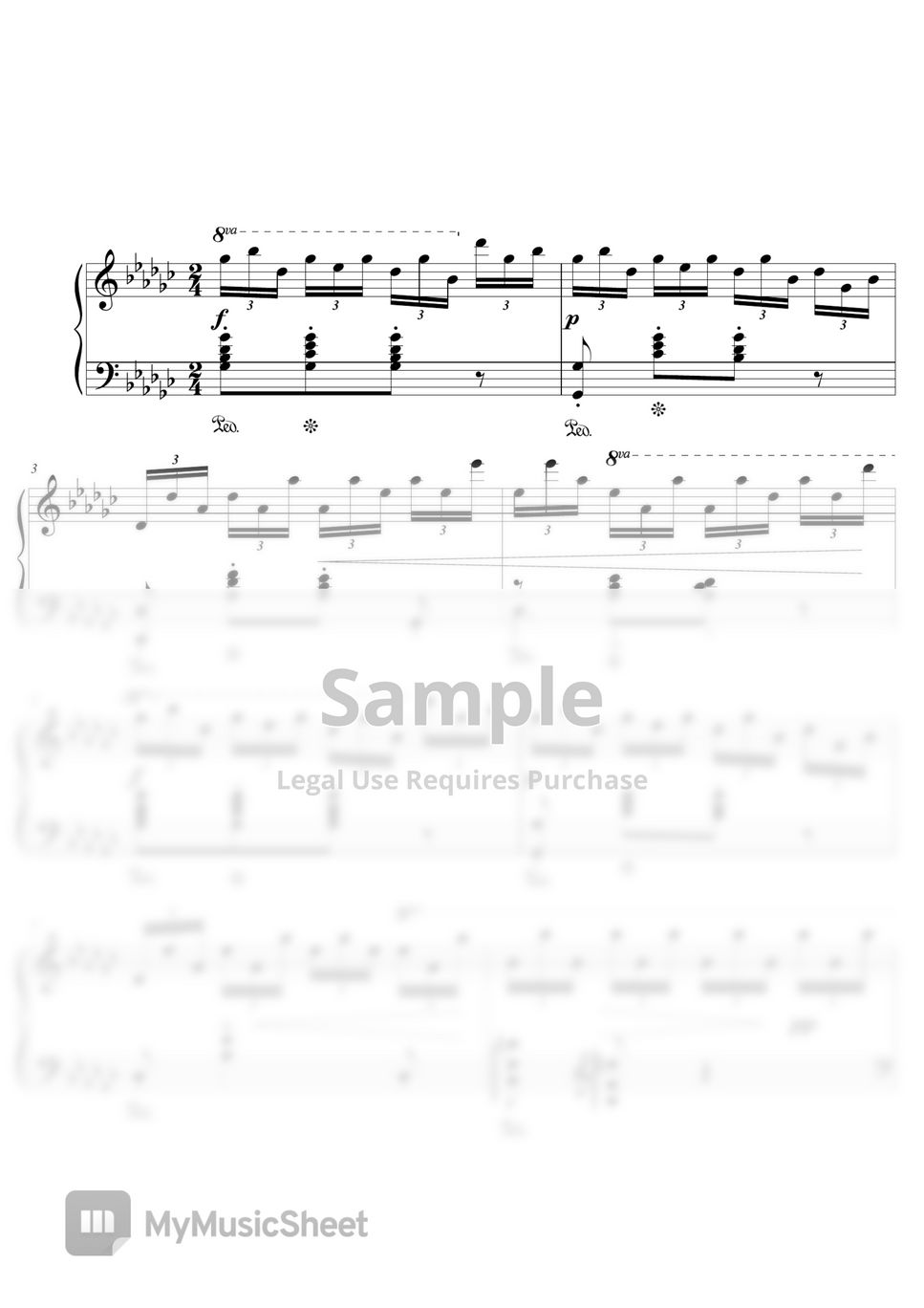 Chopin - etude op.10 no.5(플랫b이 편한 분들을 위한)