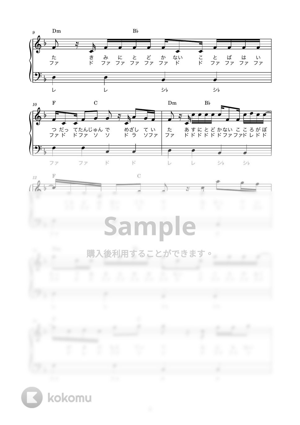 Orangester feat.夏背＆ルワン - Surges (かんたん / 歌詞付き / ドレミ付き / 初心者) by piano.tokyo