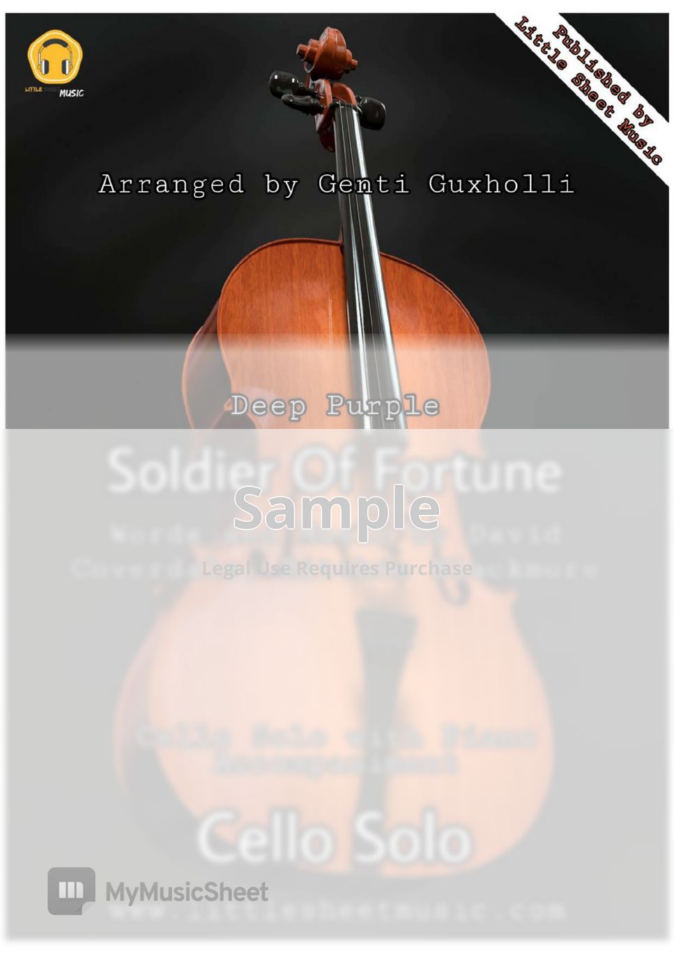 Deep Purple - Soldier Of Fortune (Cello Solo with Piano Accompaniment) by Genti Guxholli