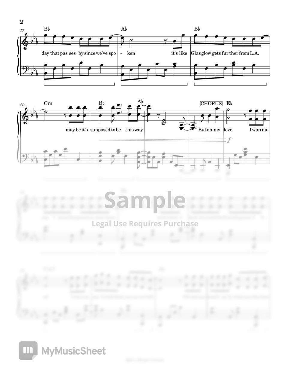 Lewis Capaldi Wish You The Best piano Sheet Music Sheets By Mel s 