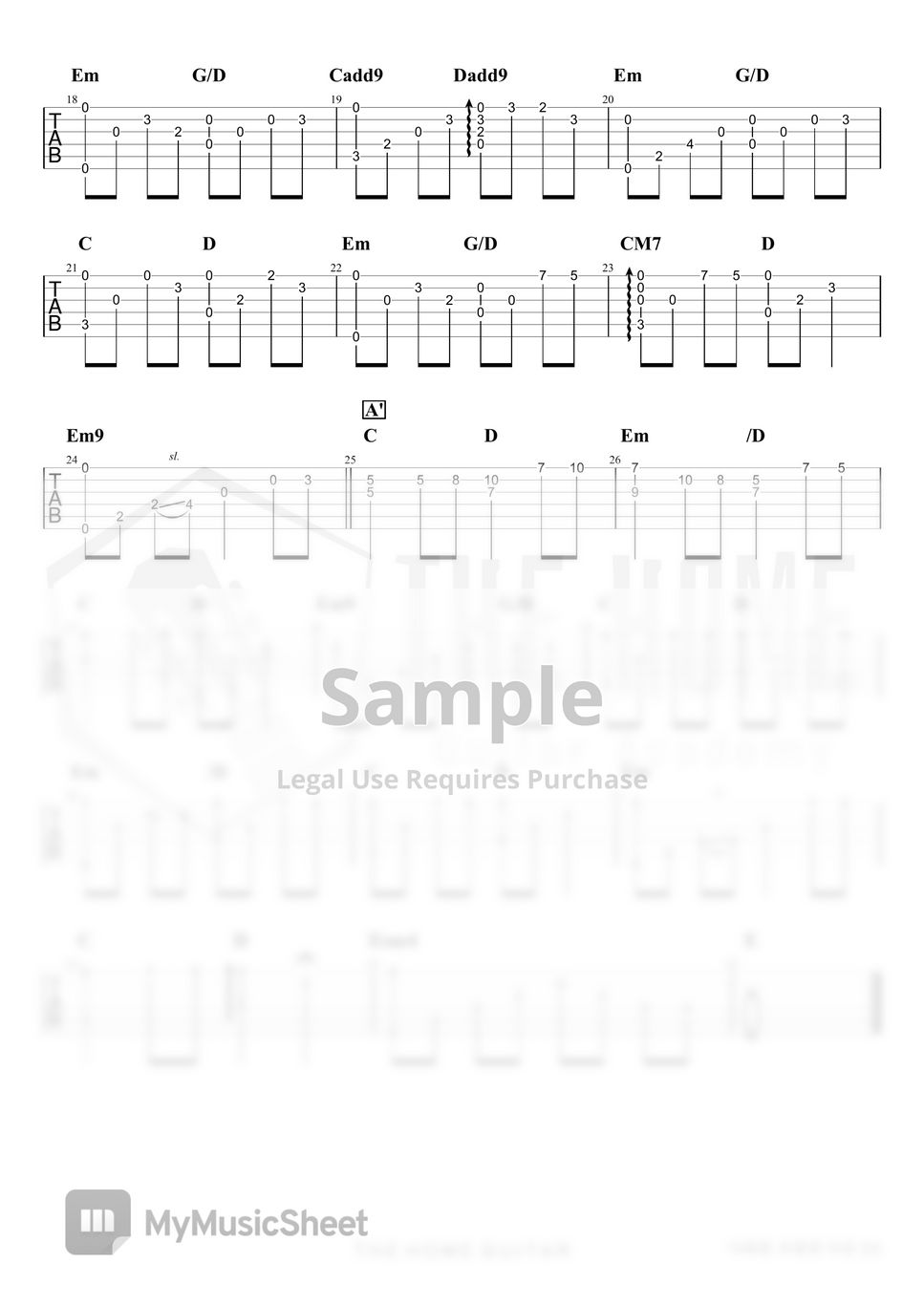 와다 카오루 - 시대를 초월한 마음 (FingerStyle Ver.) by TheHomeGuitar