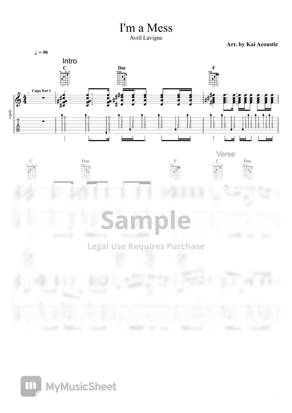 Avril lavigne chords