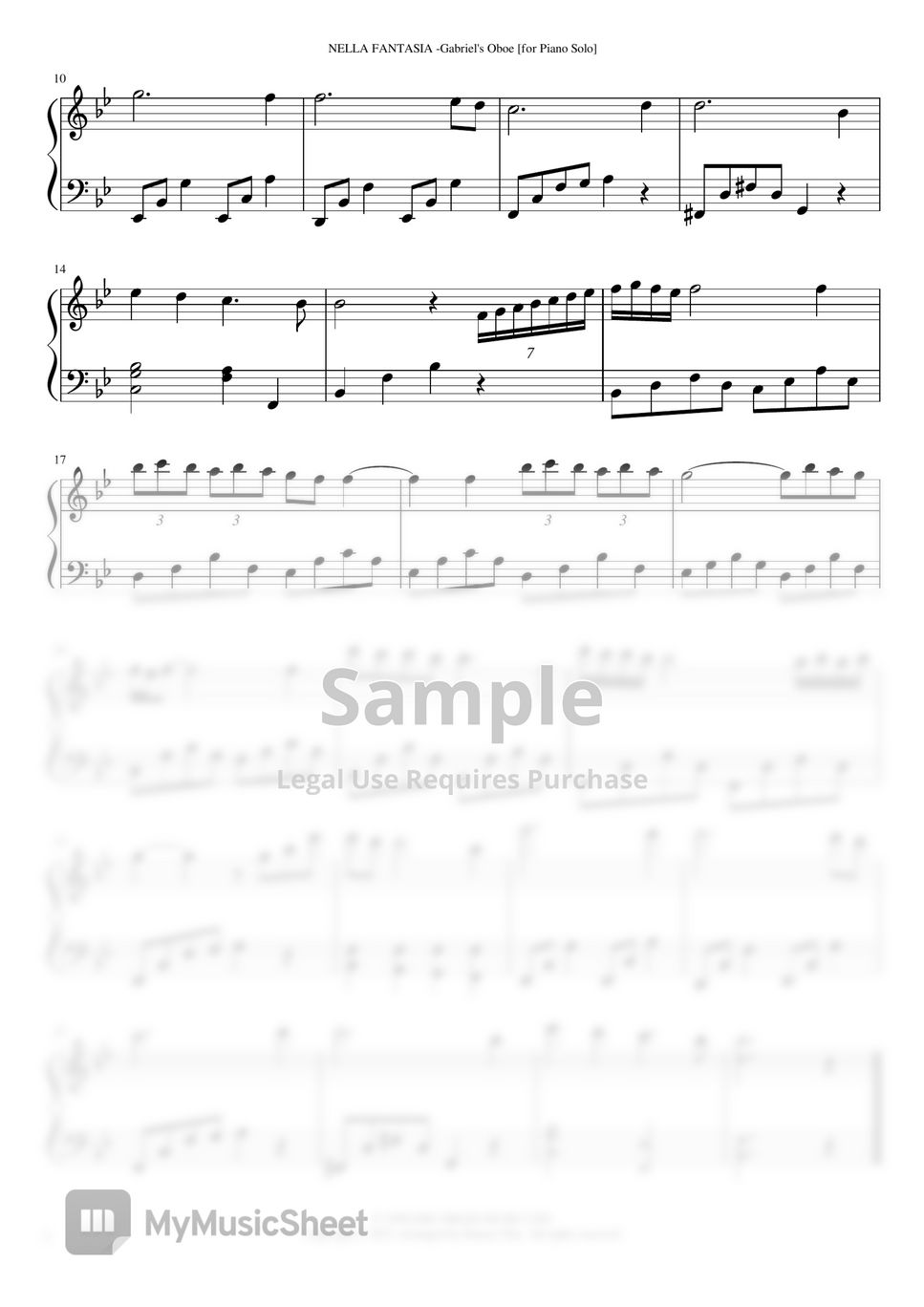 Ennio Morricone - Nella Fantasia "Gabriel's Oboe" 넬라판타지아 (piano solo)
