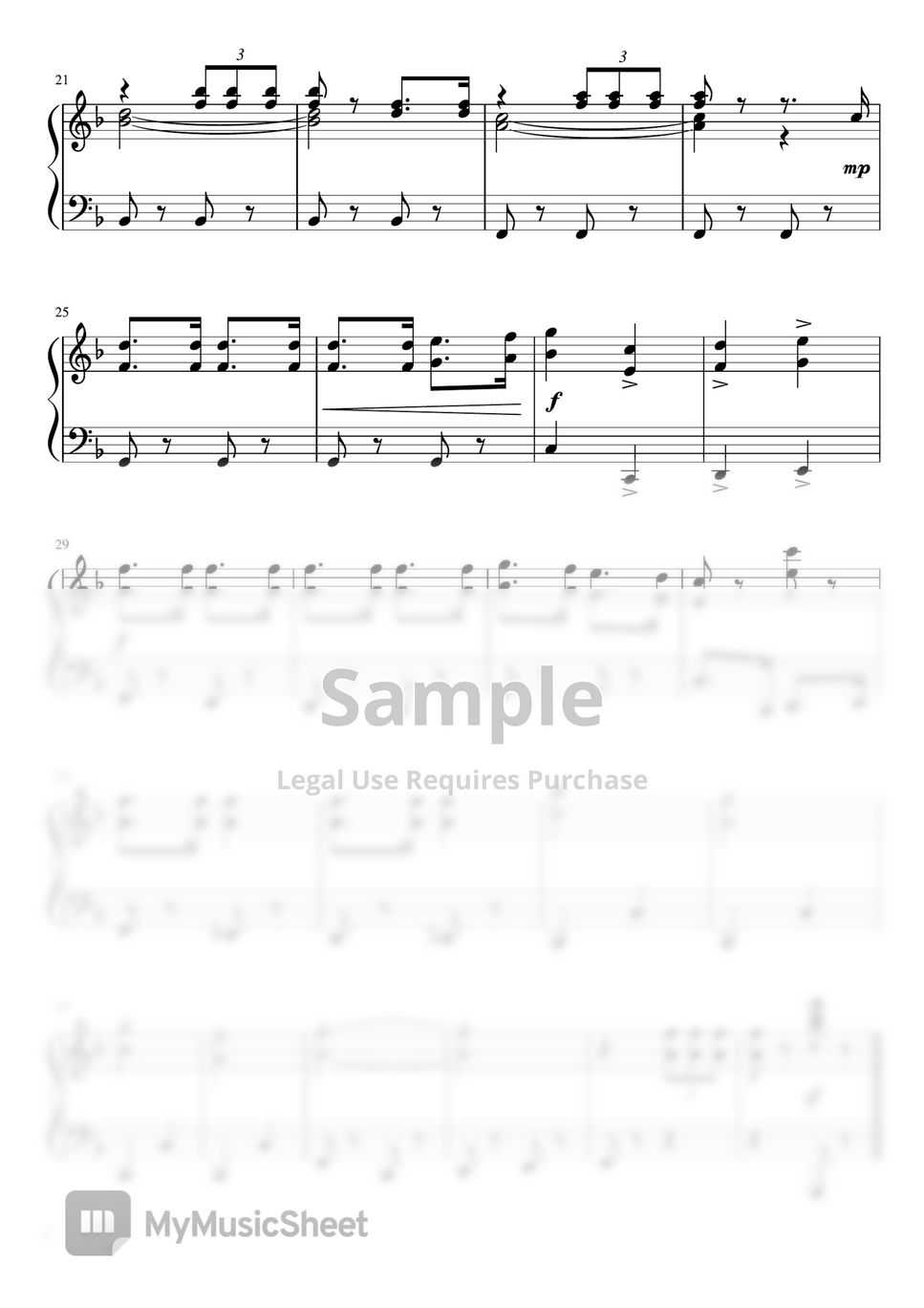 Jimmie Dodd - Mickey Mouse March (Fdur・Piano solo beginner