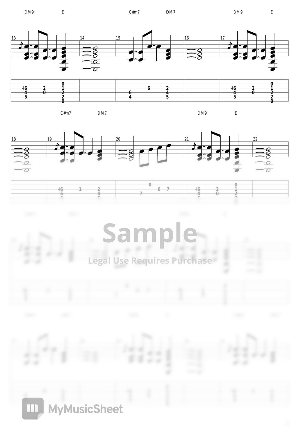 Billie Eilish Everything I Wanted Tab + 1staff by guitar cover with tab