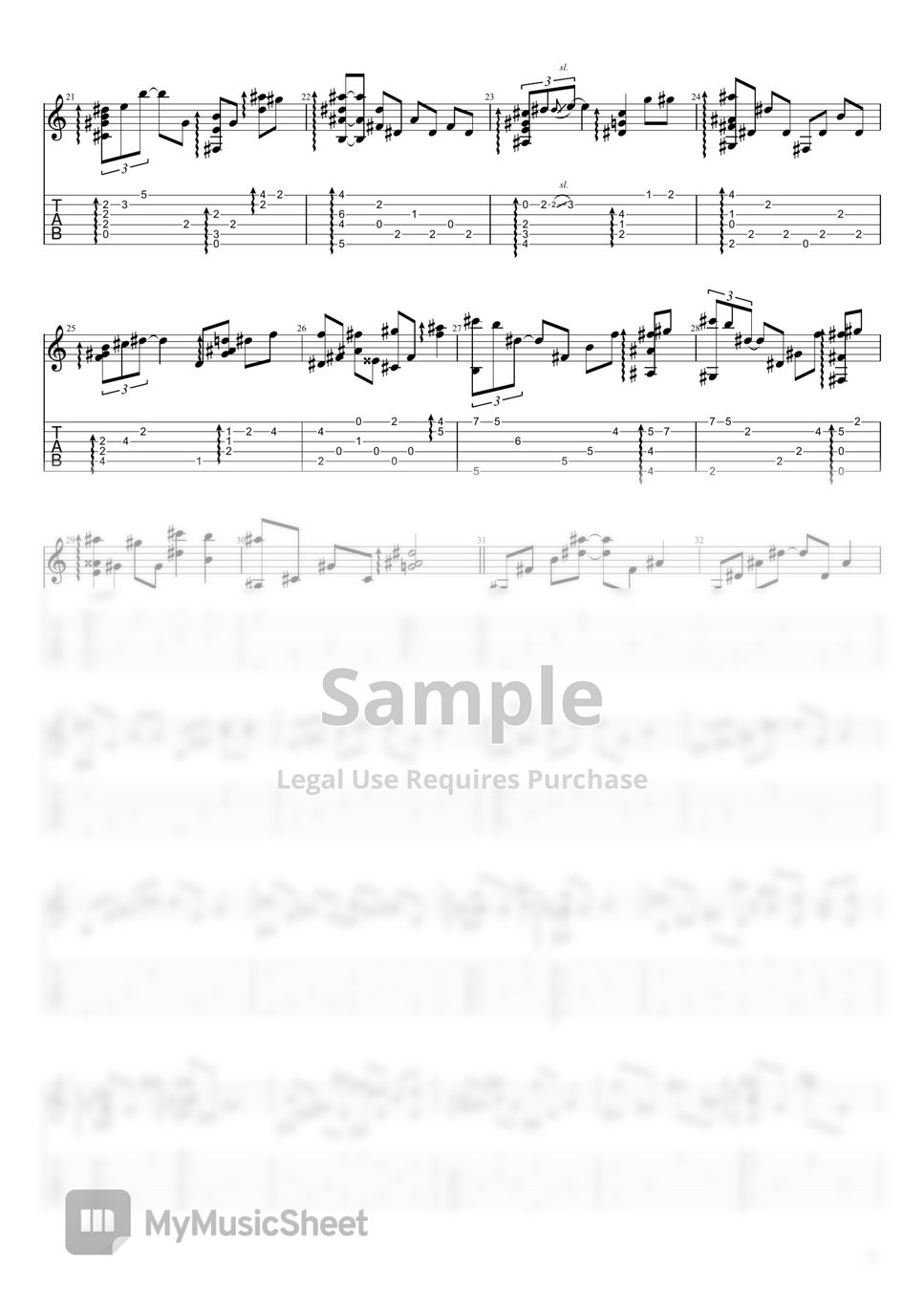 NieR:Automata - 【ソロギター】還ラナイ声/-Voice of no Return-(ニーアオートマタNieR:Automata)【Fingerstyle Guitar Cover】-DADFAD- by MIYABI
