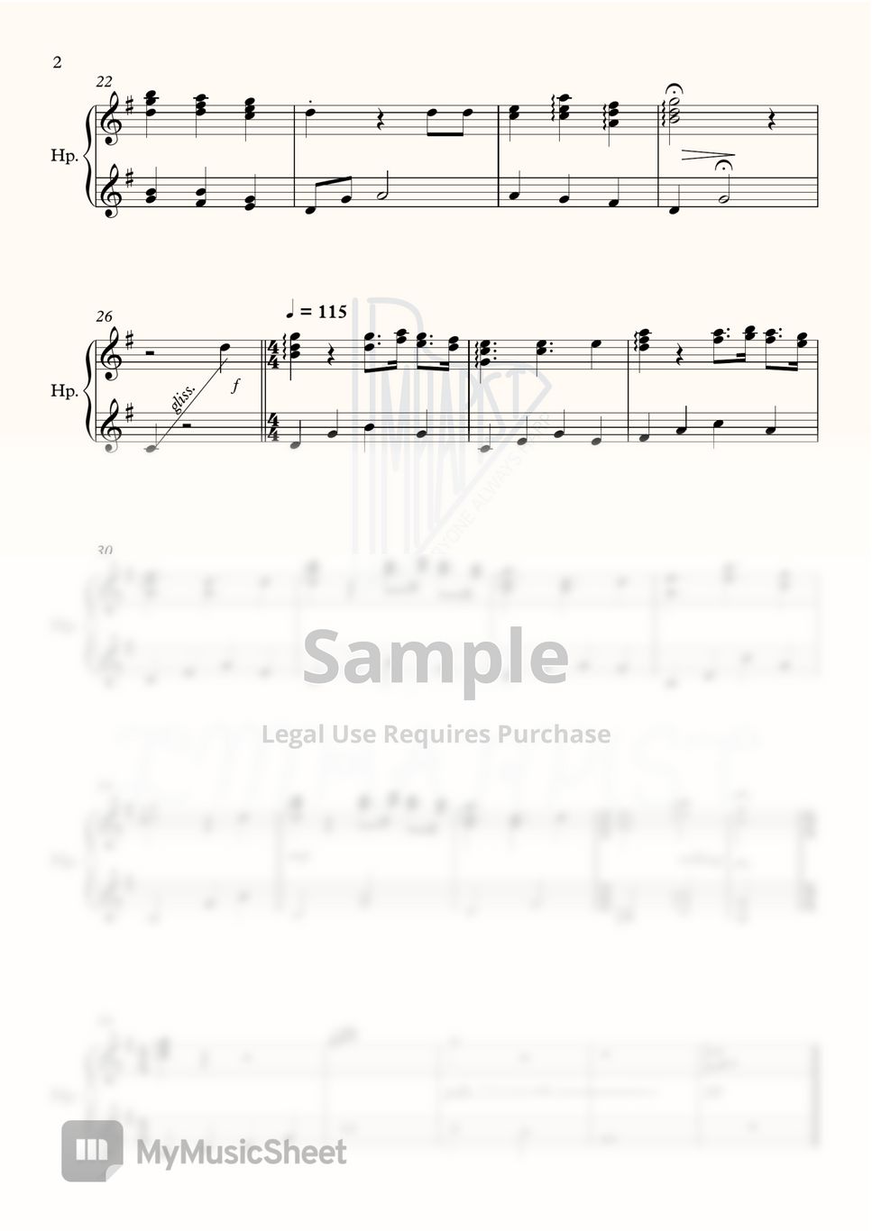 We Wish You A Merry Christmas Miniharp 15string Ver 