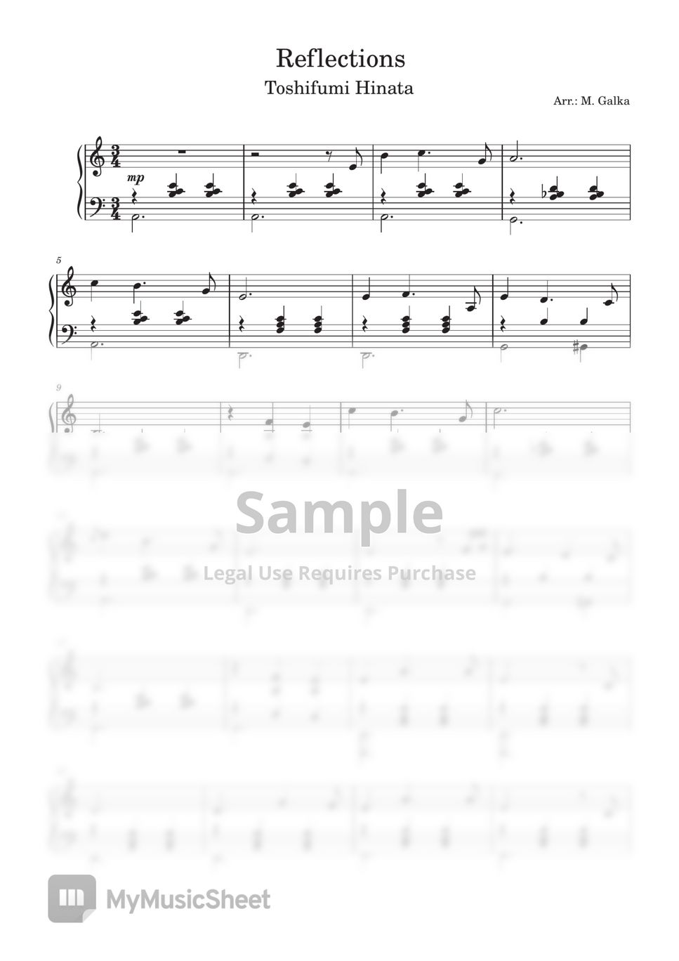 Reflections Sheet music for Piano (Solo)