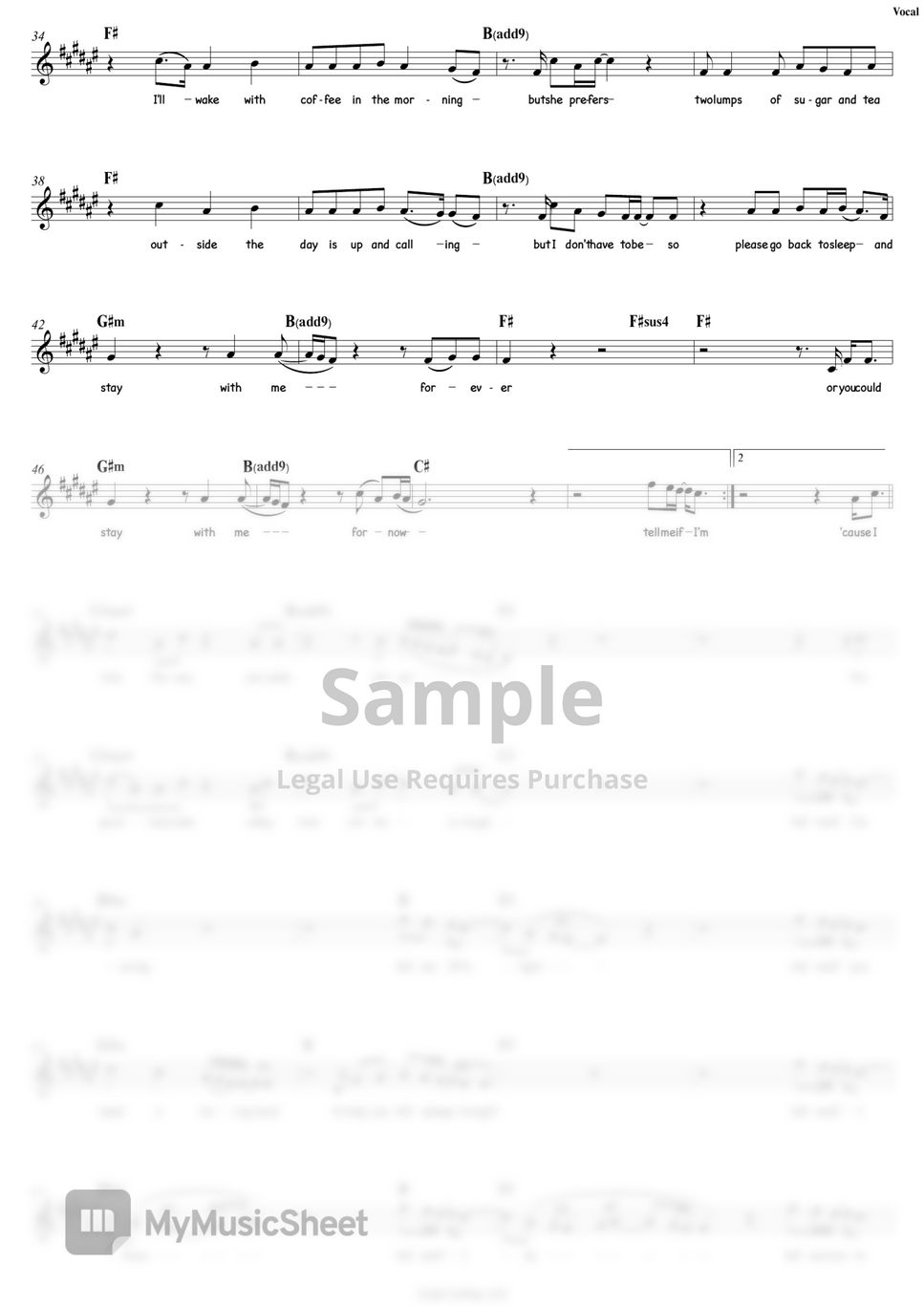 Cold Coffee Ed Sheeran Vocal 멜로디 Sheets