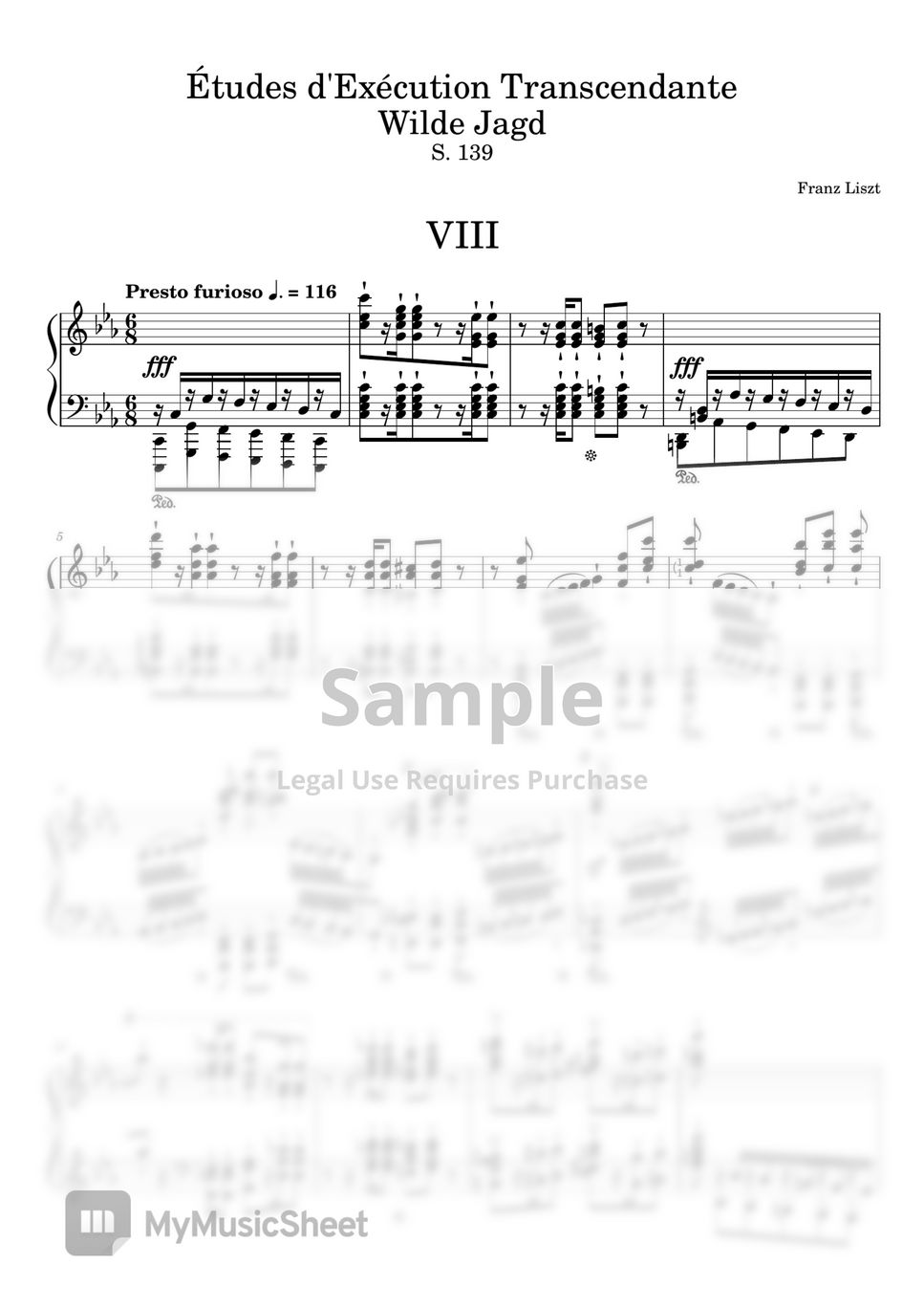 Liszt - Transcendental Études No.8 by Fortepian