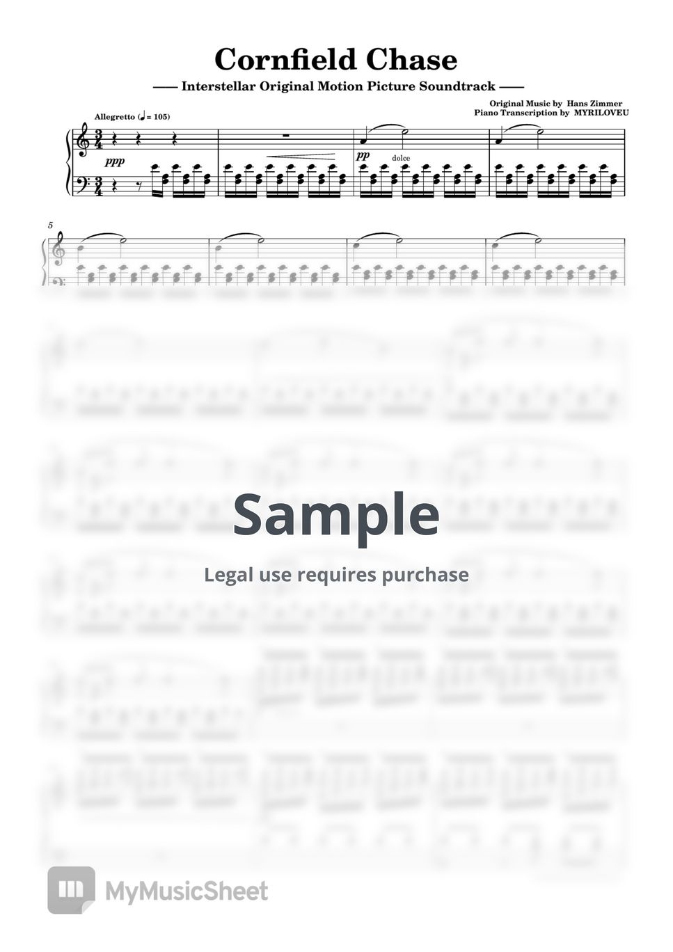 Interstellar - Cornfield Chase - Hans Zimmer by MYRILOVEU