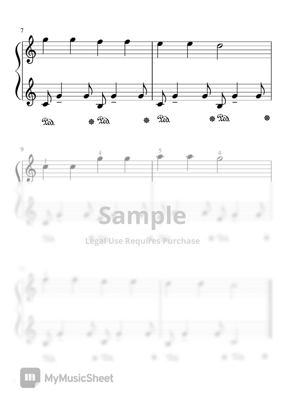 French Folk Song - Twinkle twinkle little star (Syncopated Rhythm Piano Solo Beginne) by pfkaori