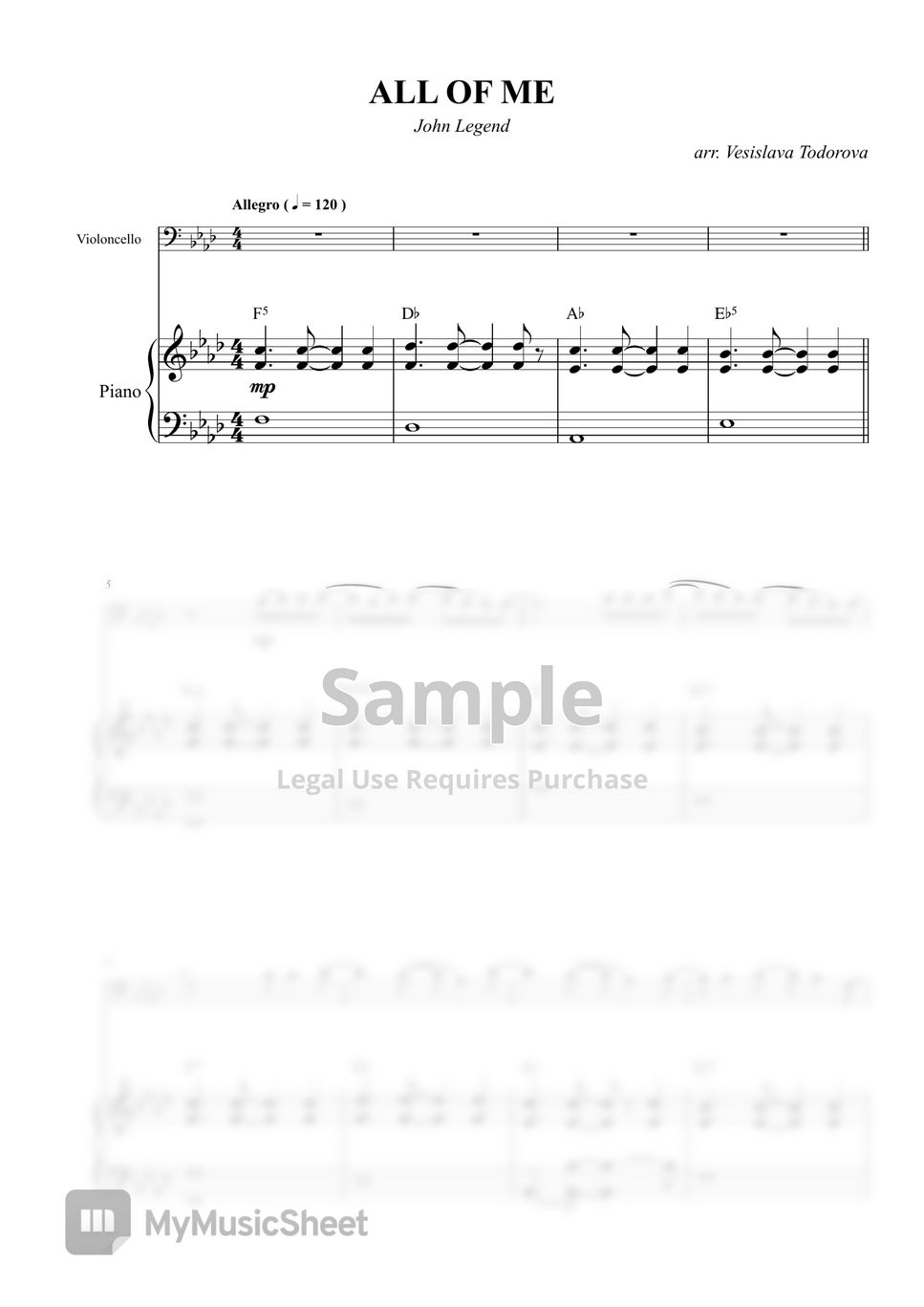 All of me - (Partitura - Sheet Music) 