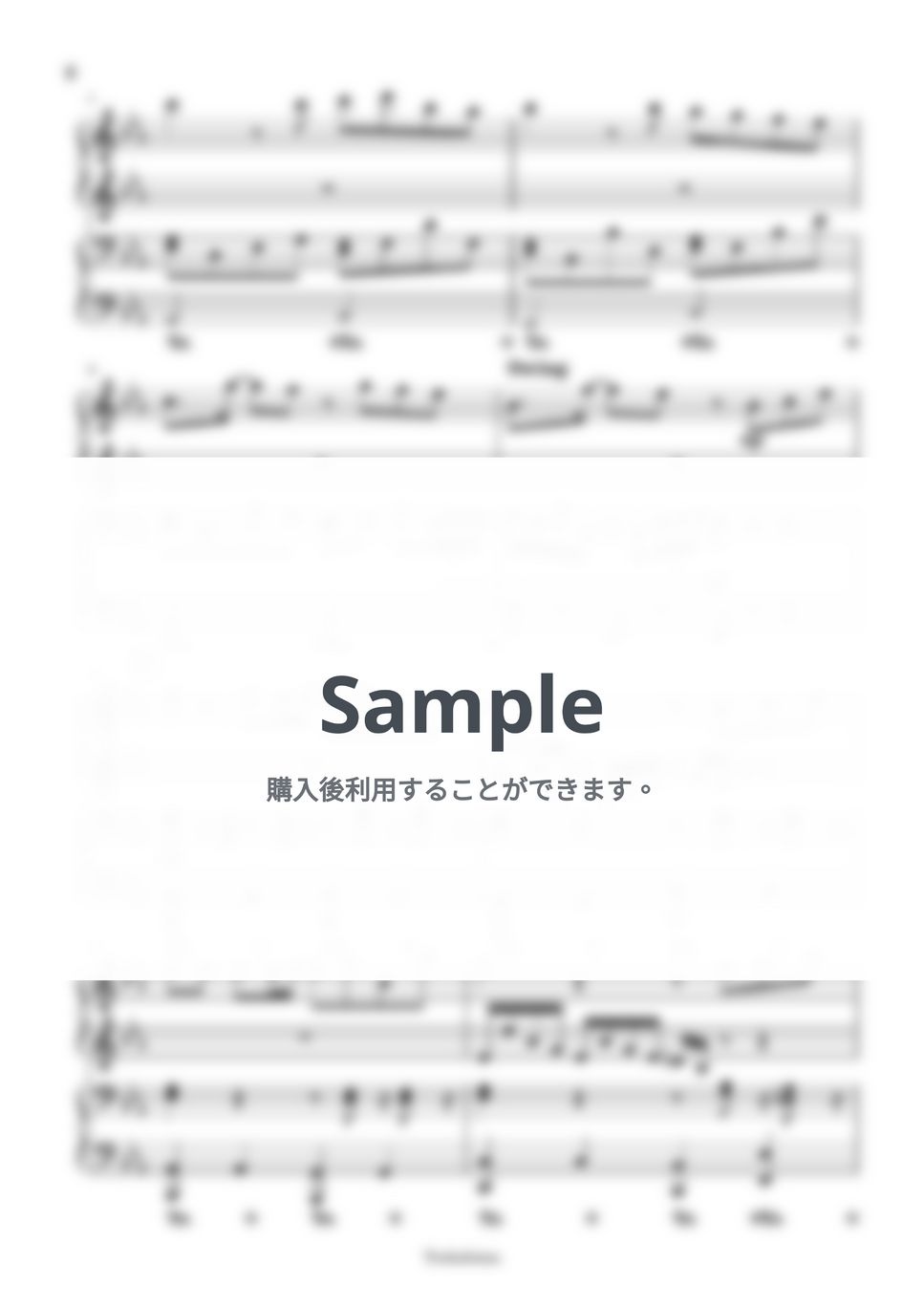 YOASOBI - ツバメ feat.ミドリーズ (連弾 / NHK『ひろがれ！いろとりどり』テーマソング) by Trohishima