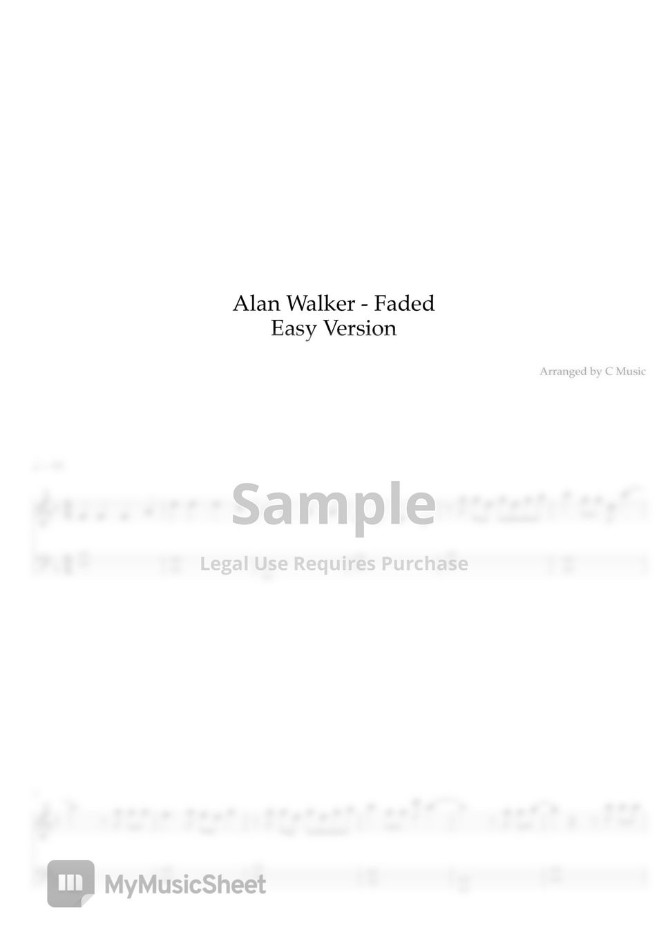 Alan Walker - Faded (Easy Version) by C Music
