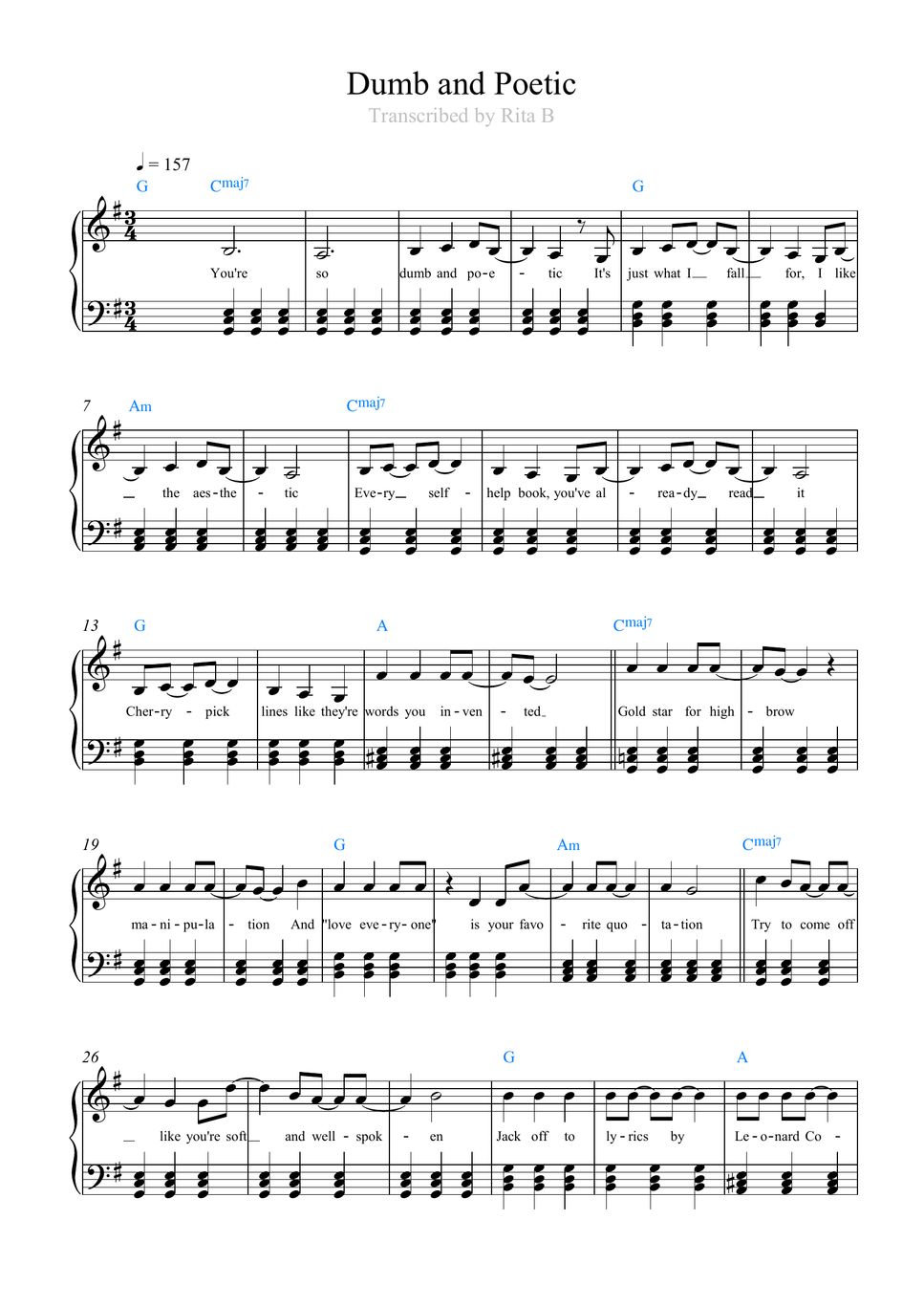Sabrina Carpenter Dumb And Poetic By Rita B