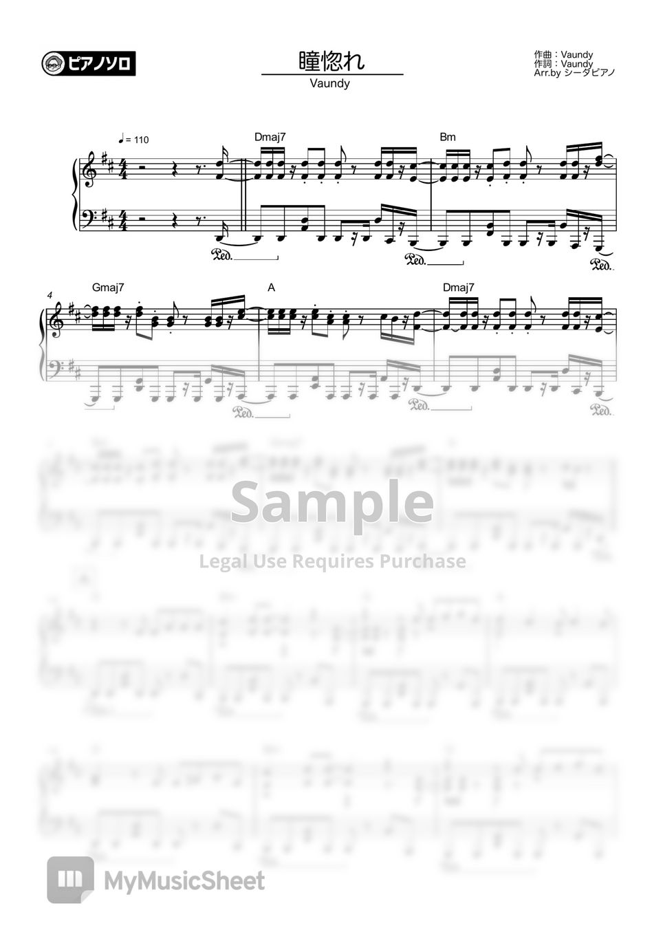 Vaundy - Hitomibore by THETA PIANO